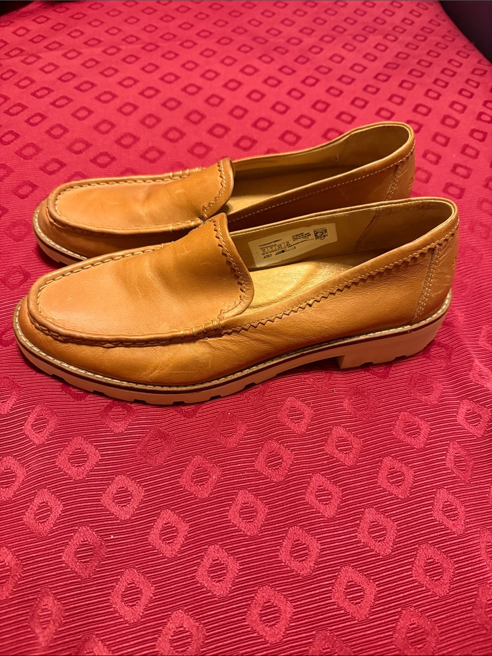 Sperry Men's Tan Leather Slip-On Loafers